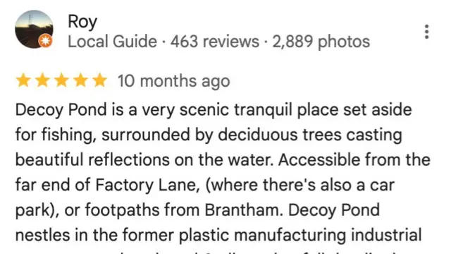 A google review by Roy Barclauy