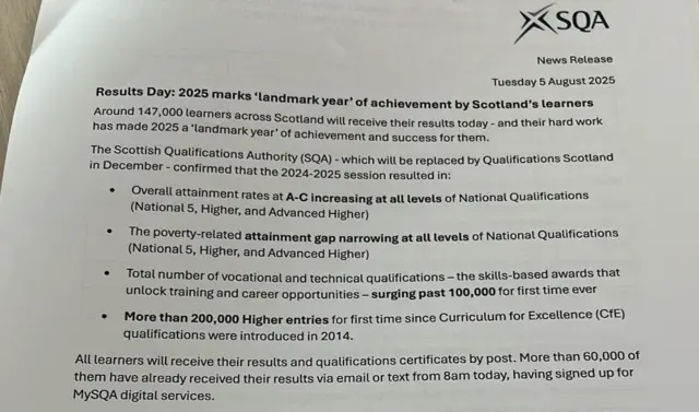 SQA attainment
