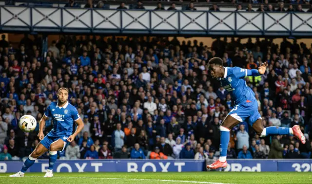 Rangers' Djeidi Gassama scores