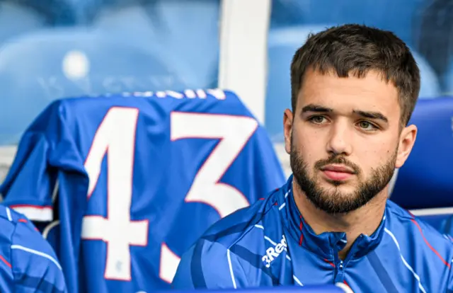 Nico Raskin is on the Rangers bench