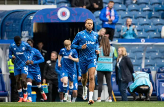 Cyriel Dessers leads the Rangers attack at Ibrox
