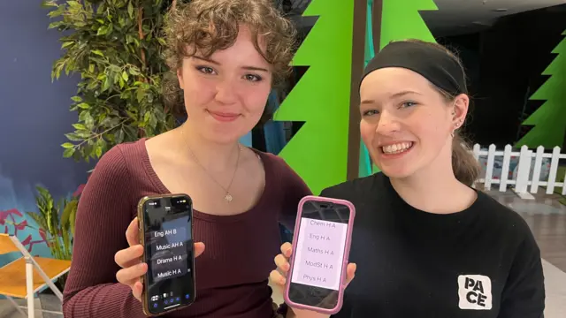 Isla and Emma are delighted with their results