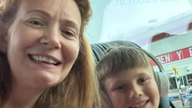 Ruth Taylor and her son Seth