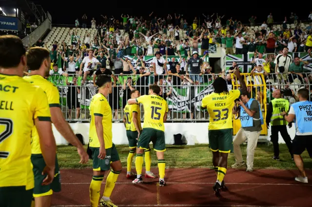 Hibs celebrate