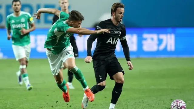 James Maddison plays in a pre-season friendly