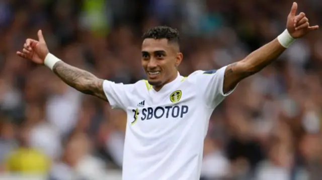 Raphinha of Leeds United celebrate