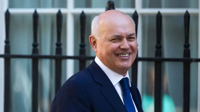 A picture of then Work and Pensions Secretary Iain Duncan Smith at Downing Street in 2015