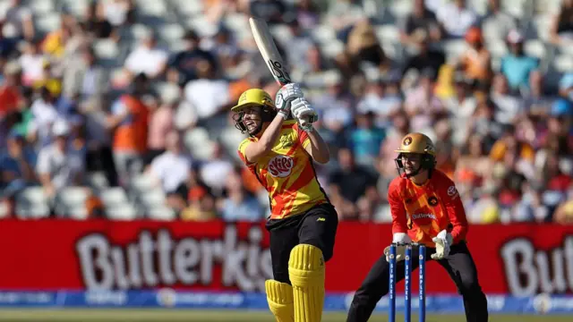 Nat Sciver-Brunt of Trent Rockets bats
