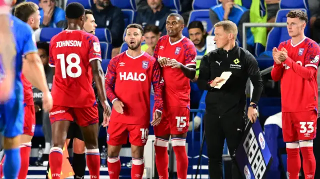 Ipswich Town defender Ashley Young (15) makes his Ipswich Town debut during the EFL Sky Bet Championship match between Birmingham City and Ipswich Town at the St Andrew's Stadium, Birmingham