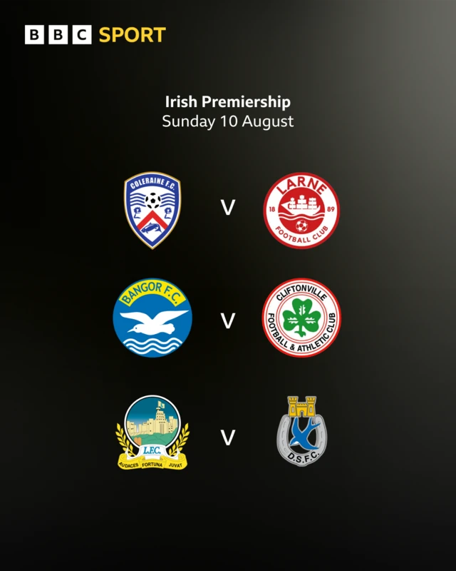 Irish premiership fixtures