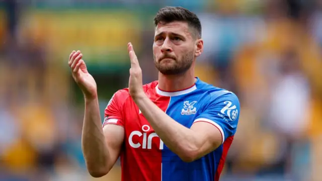 Joel Ward playing for Crystal Palace
