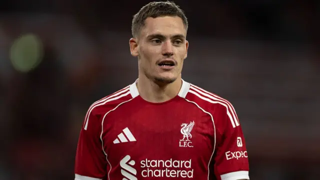 Florian Wirtz of Liverpool in action