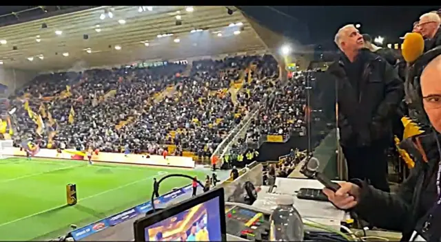 Wolves microphones and press box
