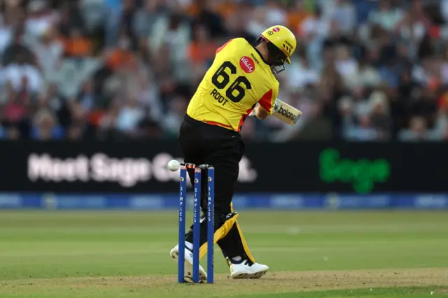 Joe Root is bowled