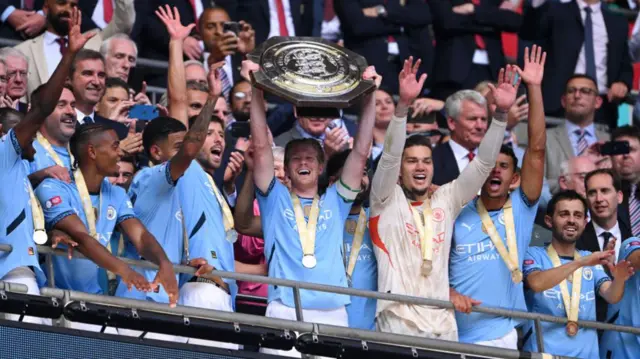 Manchester City win the Community Shield