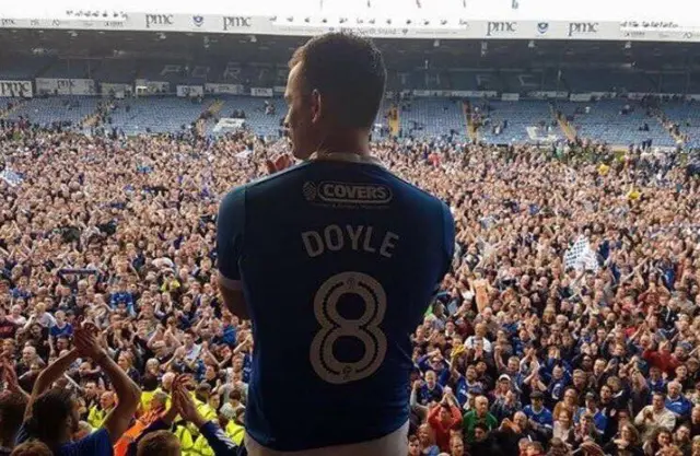 A picture looking out over Portsmouth fans