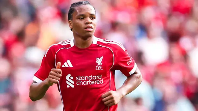Rio Ngumoha of Liverpool during the pre-season friendly