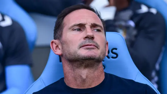 Frank Lampard looks stern