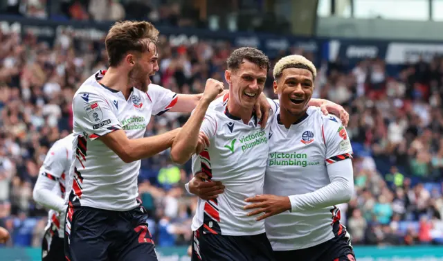 Bolton players celebrating