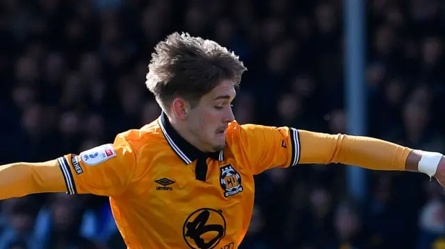 Dom Ballard in action for Cambridge United