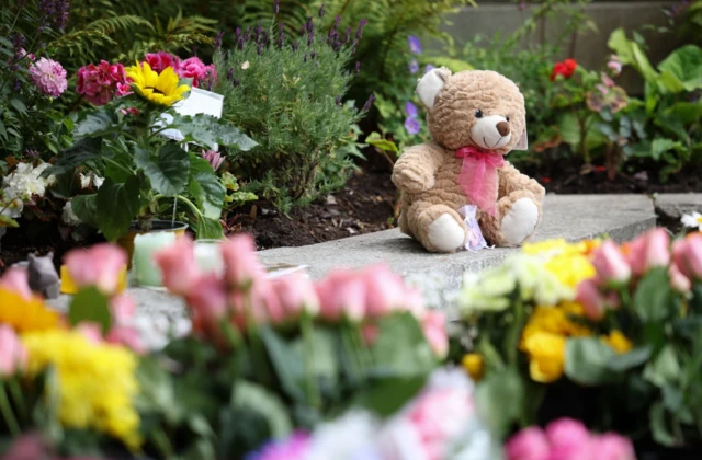 Southport attack floral tributes and teddy bear
