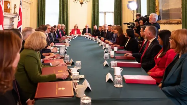 a cabinet meeting at downing street