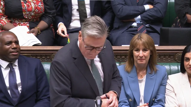 Keir Starmer at PMQs