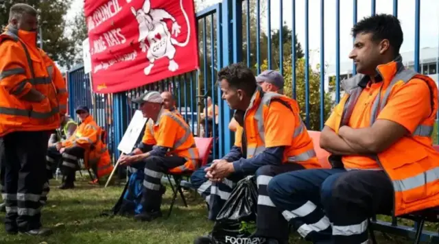 Striking bin workers