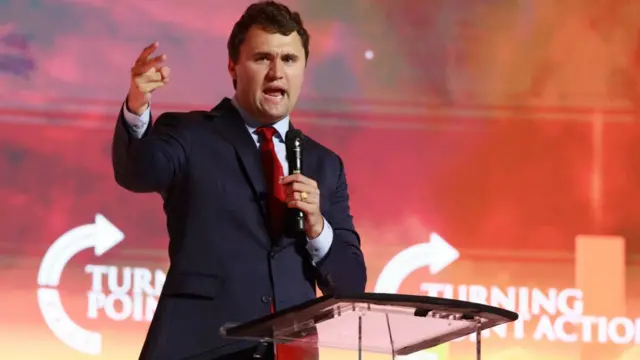Charlie Kirk, founder and executive director of Turning Point USA, speaks during the Turning Point USA Student Action Summit in Tampa, Florida, US, on Friday, July 22, 2022