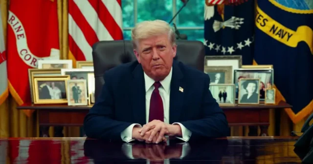 Screenshot of Donald Trump's online video