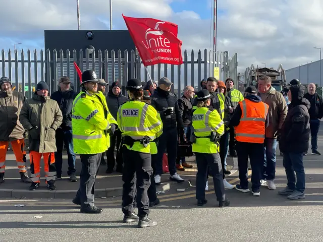 Striking bin workers