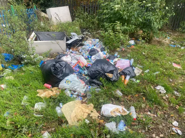 Fly tipped rubbish
