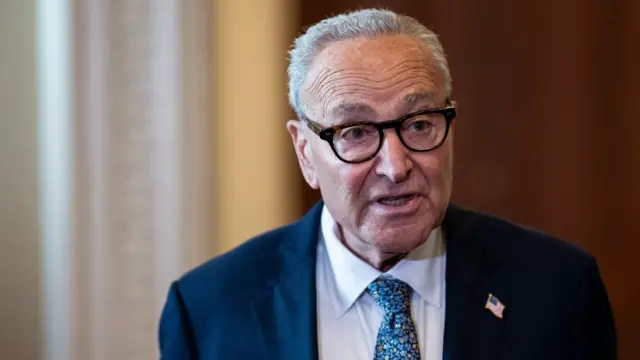 Chuck Schumer in the US Capitol