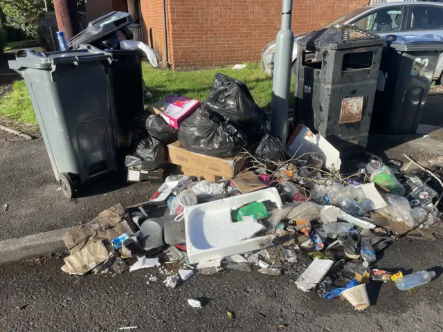 Flytipped rubbish