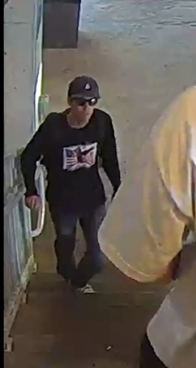 FBI photo of a person on interest in Charlie Kirk shooting