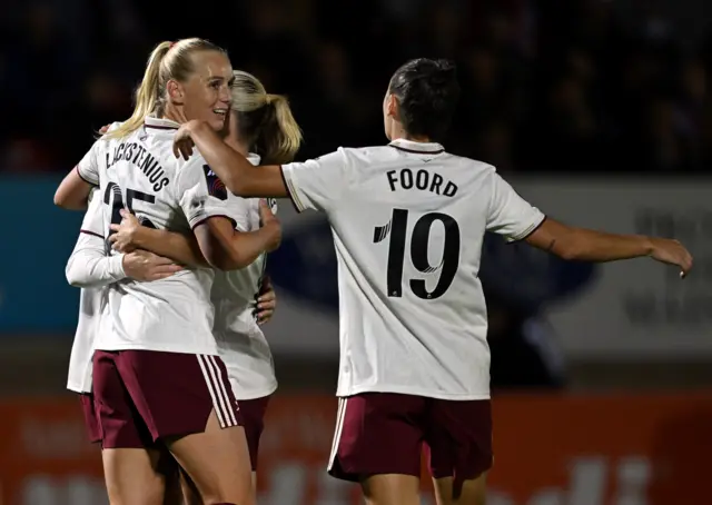 Stina celebrates