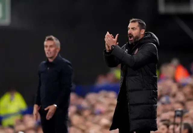Sheffield United manager Ruben Selles on the touchline