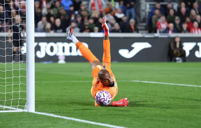 Chelsea's Robert Sanchez makes a save