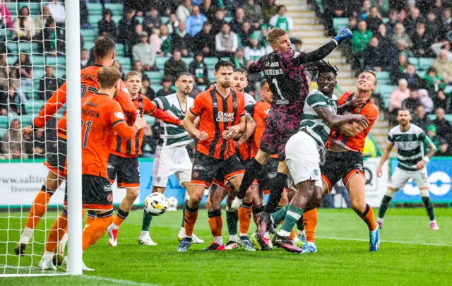 Dundee United's Yevhenii Kucherenko scores an own goal to make it 1-1