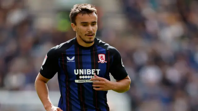 David Strelec on his Middlesbrough debut