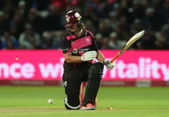 Tom Kohler-Cadmore is bowled