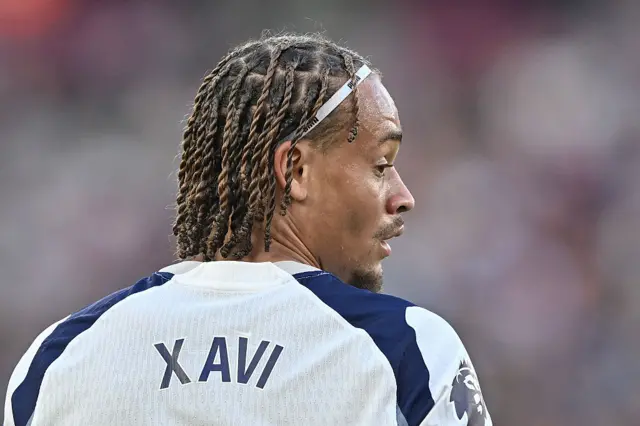 Xavi Simons of Tottenham Hotspur during the Premier League match between West Ham United and Tottenham Hotspur at London Stadium on September 13, 2025 in London