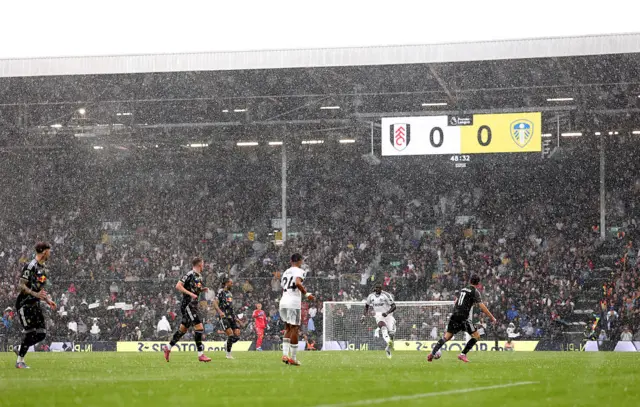 Calvin Bassey of Fulham passes the ball during the Premier League match between Fulham and Leeds United at Craven Cottage on September 13, 2025 in London, England.