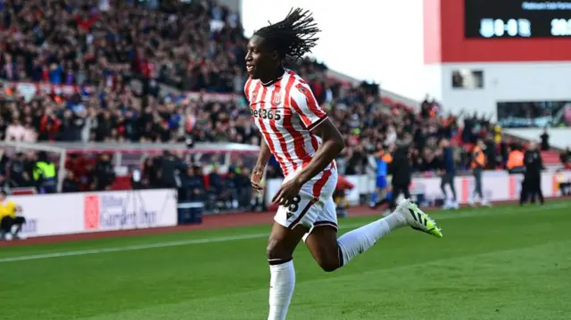 Stoke goalscorer Bosun Lawal