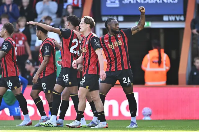 Antoine Semenyo of AFC Bournemouth celebrates