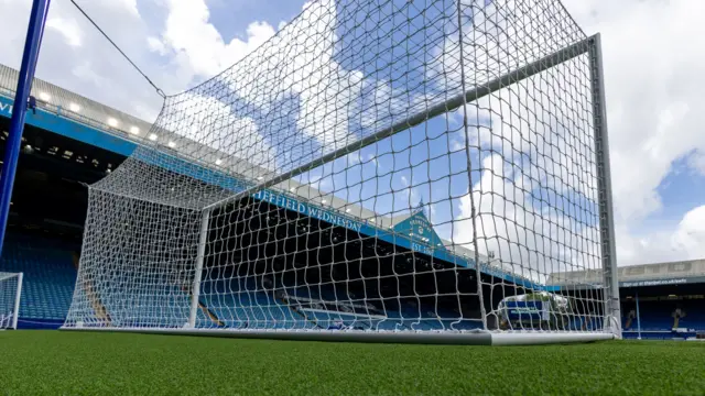 A view through a goal net at Hillsborough