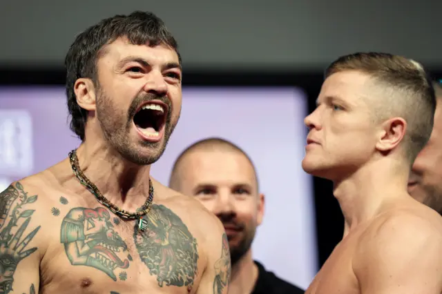 Tyrone McKenna at the weigh in