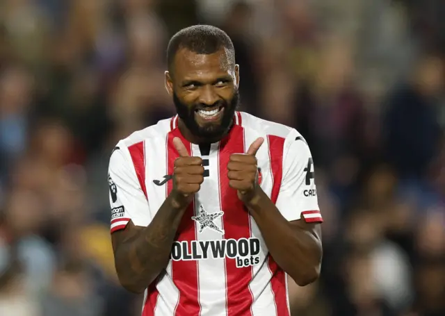 Brentford's Igor Thiago reacts