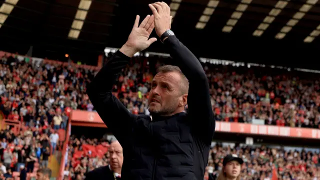 Nathan Jones claps Charlton fans at The Valley
