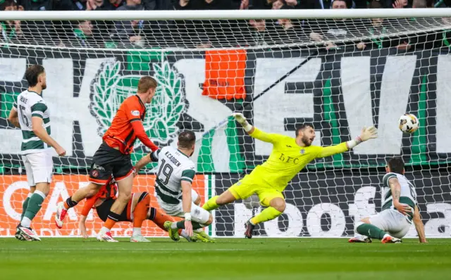 Dundee United's Luca Stephenson scores to make it 1-0